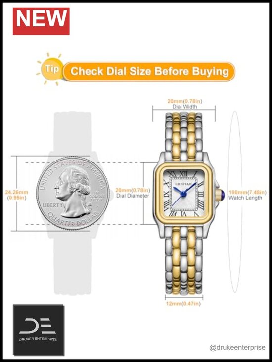 Rectangular Roman Numeral Dial Vintage Bracelet Watch main image 6